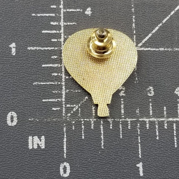 Steamboat Springs Colorado Hot Air Balloon Souvenir Pin Black Rainbow Colours - Picture 3 of 4